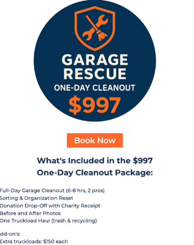 Garage Rescue one-day cleanout package