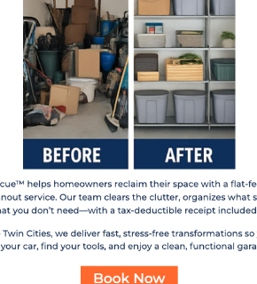 Garage Rescue before and after garage transformation